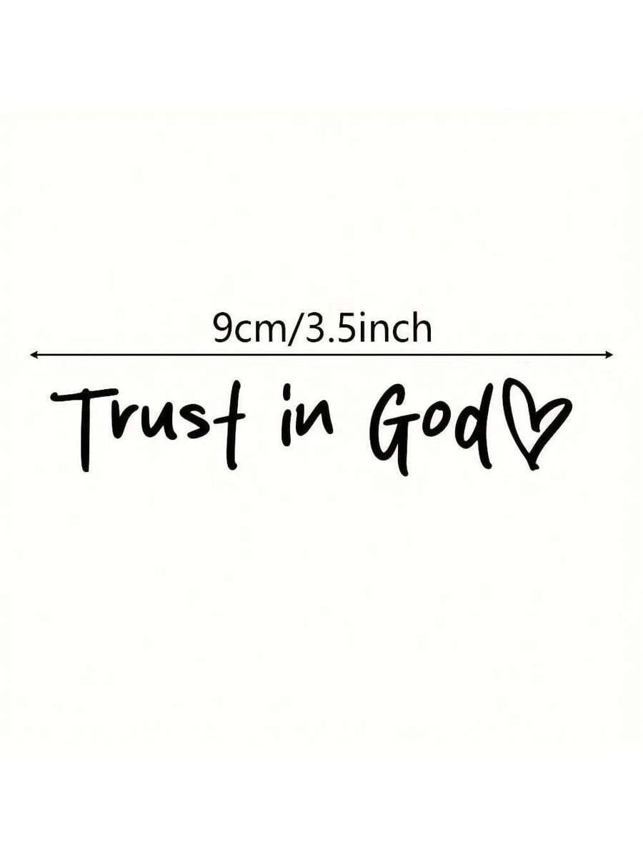 Bible Church Mirror Stickers - Trust In God, Faith Hope For Love, Self-Adhesive Shiny Appearance, Teacher Religious Gifts, "Trust In God" With Heart Graphics - Christian Church Decorations For Churches, Homes, Schools And Offices! - Image 4