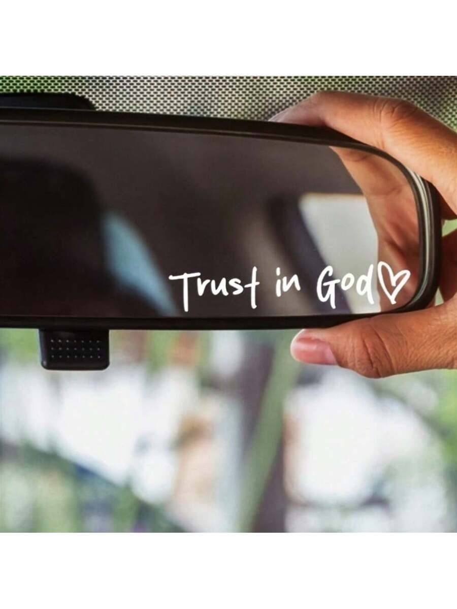 Bible Church Mirror Stickers - Trust In God, Faith Hope For Love, Self-Adhesive Shiny Appearance, Teacher Religious Gifts, "Trust In God" With Heart Graphics - Christian Church Decorations For Churches, Homes, Schools And Offices! - Image 8