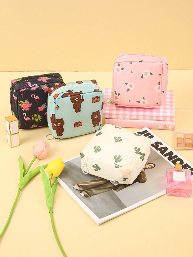 SHEIN 1PC Portable Sanitary Napkin Storage Bag, Zipper Oxford Cloth Menstrual Pad Bag, Stylish And Practical Multi-Function Travel Storage Bag - Perfect For Toiletries, Sanitary Napkins, Lipstick Bag, Coin Purse, Portable Storage Bag,Travel Wash Bag For Girls Women Ladies,And Makeup For Teen Girls Women Ladies,Back To School,Office & School Supplies Christmas For Holiday Gift Giving,Boho Vibes - Image 16