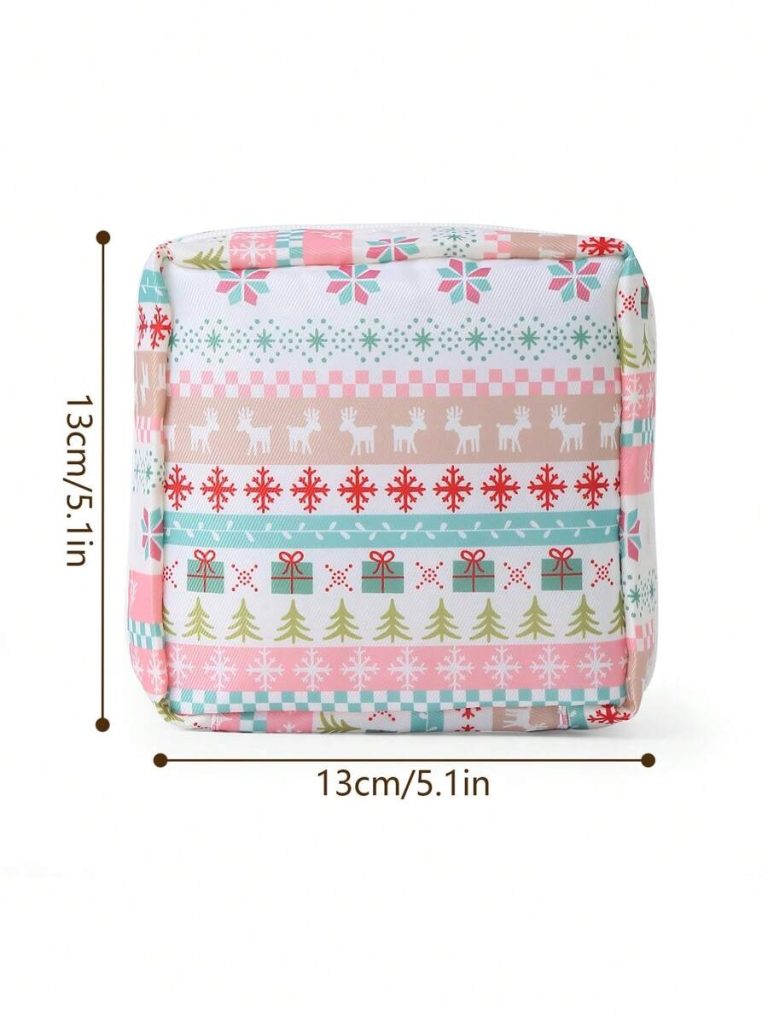 SHEIN 1PC Portable Sanitary Napkin Storage Bag, Zipper Oxford Cloth Menstrual Pad Bag, Stylish And Practical Multi-Function Travel Storage Bag - Perfect For Toiletries, Sanitary Napkins, Lipstick Bag, Coin Purse, Portable Storage Bag,Travel Wash Bag For Girls Women Ladies,And Makeup For Teen Girls Women Ladies,Back To School,Office & School Supplies Christmas For Holiday Gift Giving,Boho Vibes - Image 19