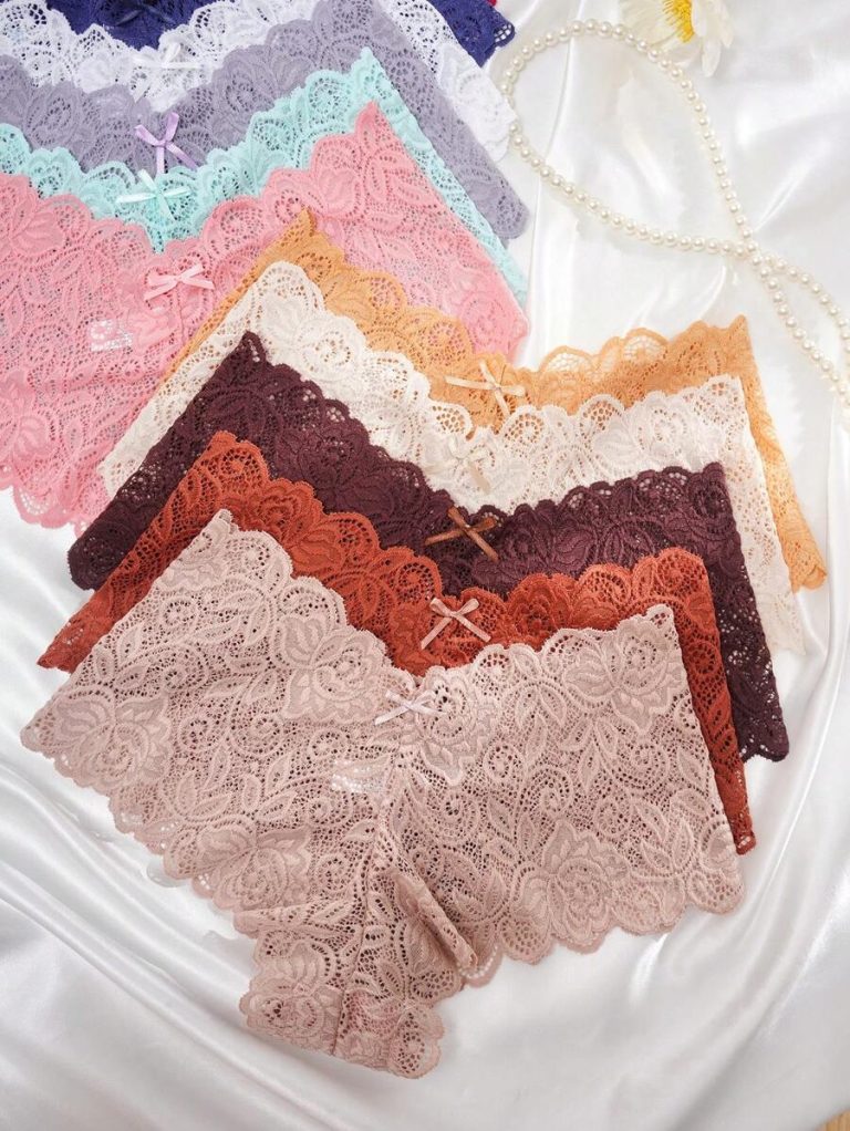12pcs Lace Trim Sexy Triangle Panties For Women - Image 5