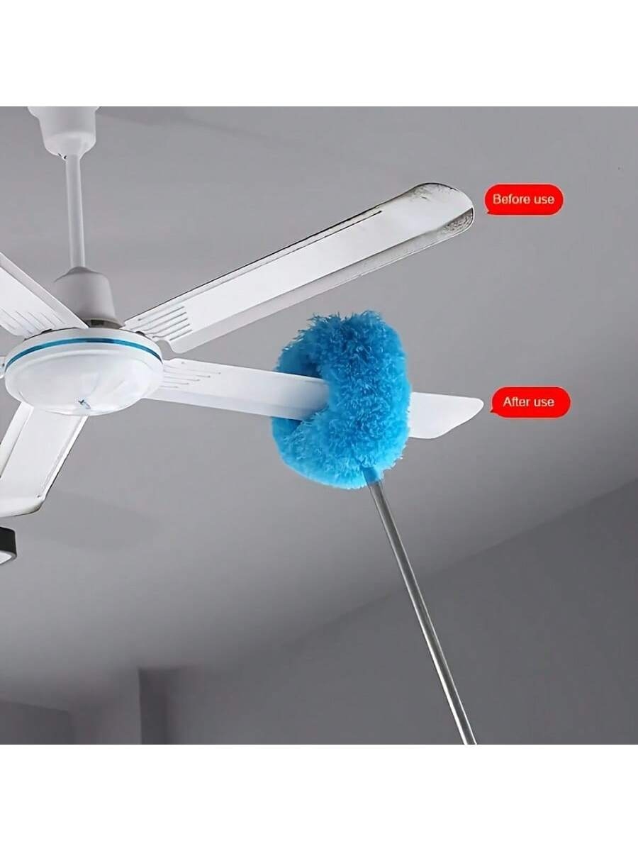 Long-Handled Microfiber Ceiling Fan Duster - Dust-Locking, Reusable, Machine Washable, Effortless Cleaning Brush -Ideal For RVs & Home Use - Image 7