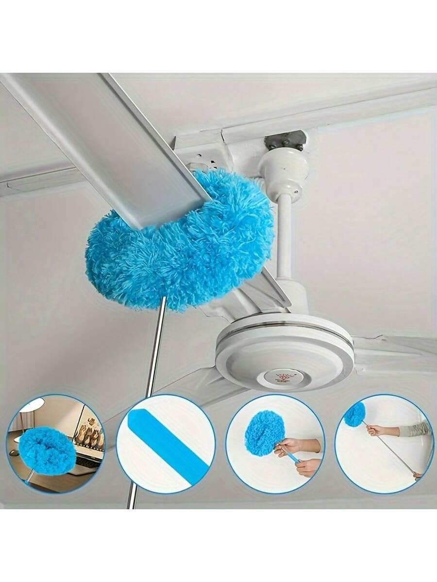 Long-Handled Microfiber Ceiling Fan Duster - Dust-Locking, Reusable, Machine Washable, Effortless Cleaning Brush -Ideal For RVs & Home Use - Image 9