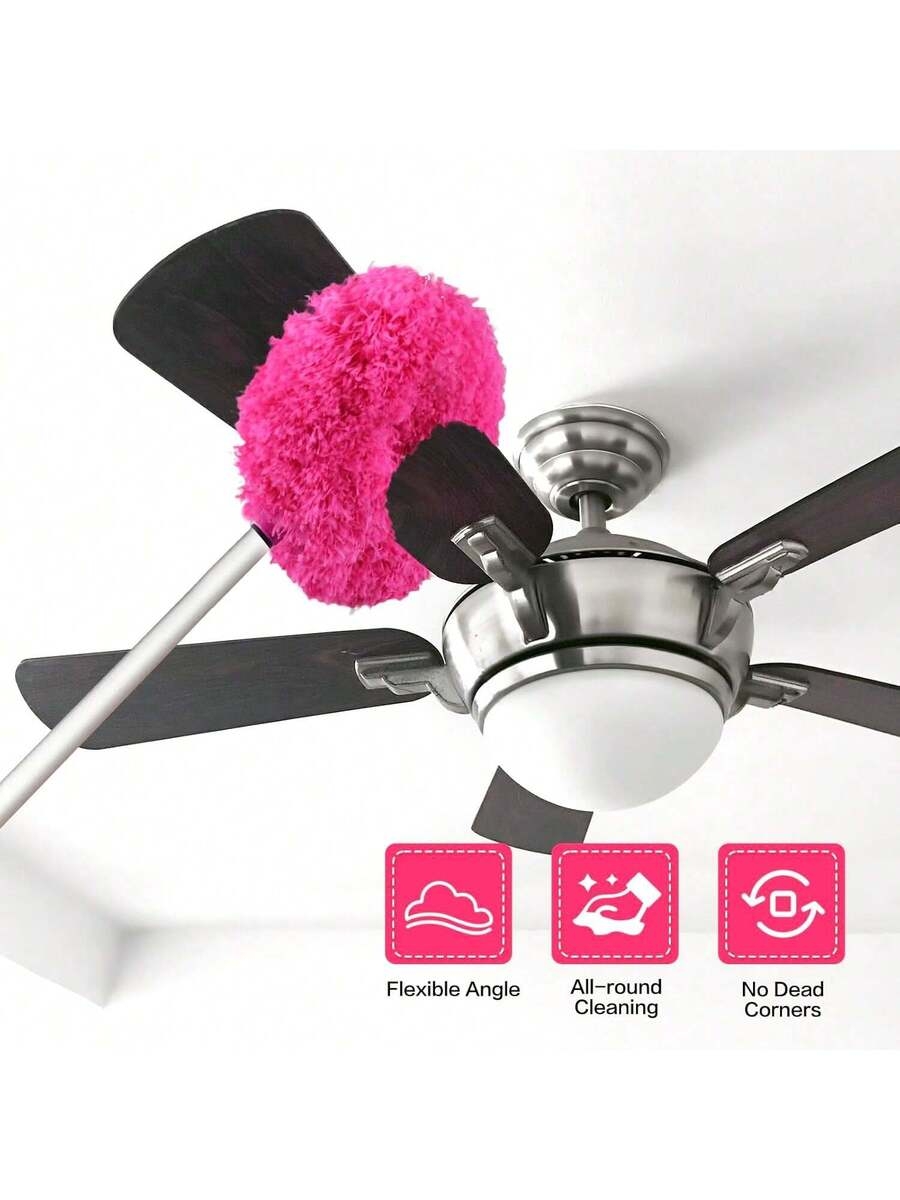 Long-Handled Microfiber Ceiling Fan Duster - Dust-Locking, Reusable, Machine Washable, Effortless Cleaning Brush -Ideal For RVs & Home Use - Image 22