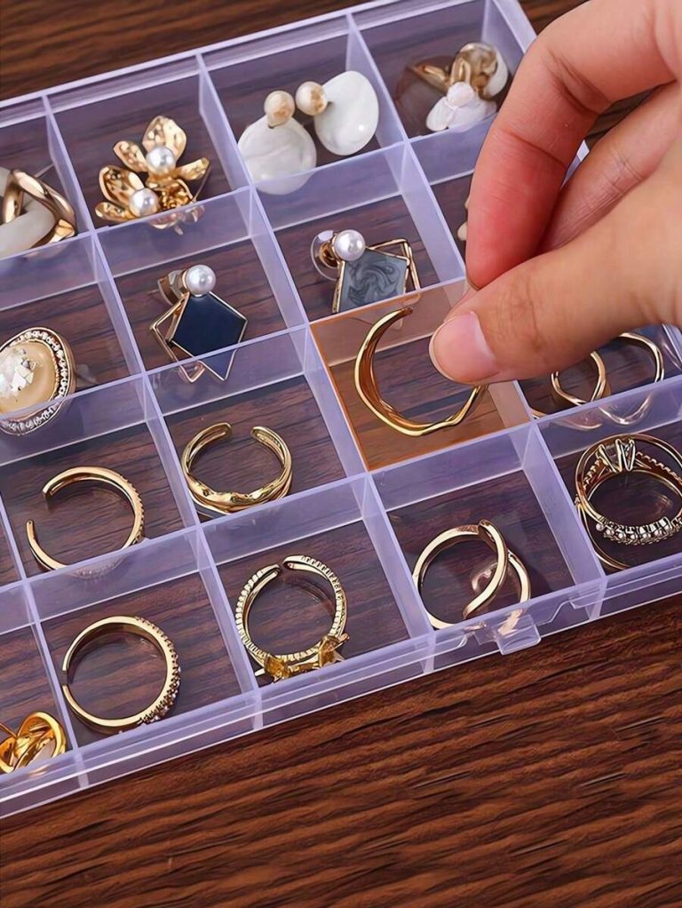 1pc Multi-Purpose Transparent Box Plastic Empty Storage Box, Used For Storing Earrings, Rings, Jewelry, Nail Art, Nail Tools, Nail Accessories, Jewelry Decoration And Storage. Gifts For Women Sun Travel Cool Back To School - Image 5