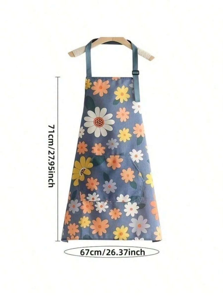Kitchen Items 1pc Waterproof Floral Print Apron For Gardening And Cooking - Oil-Proof ,Kitchen,Bathroom,Home,Household Suppliers - Image 9