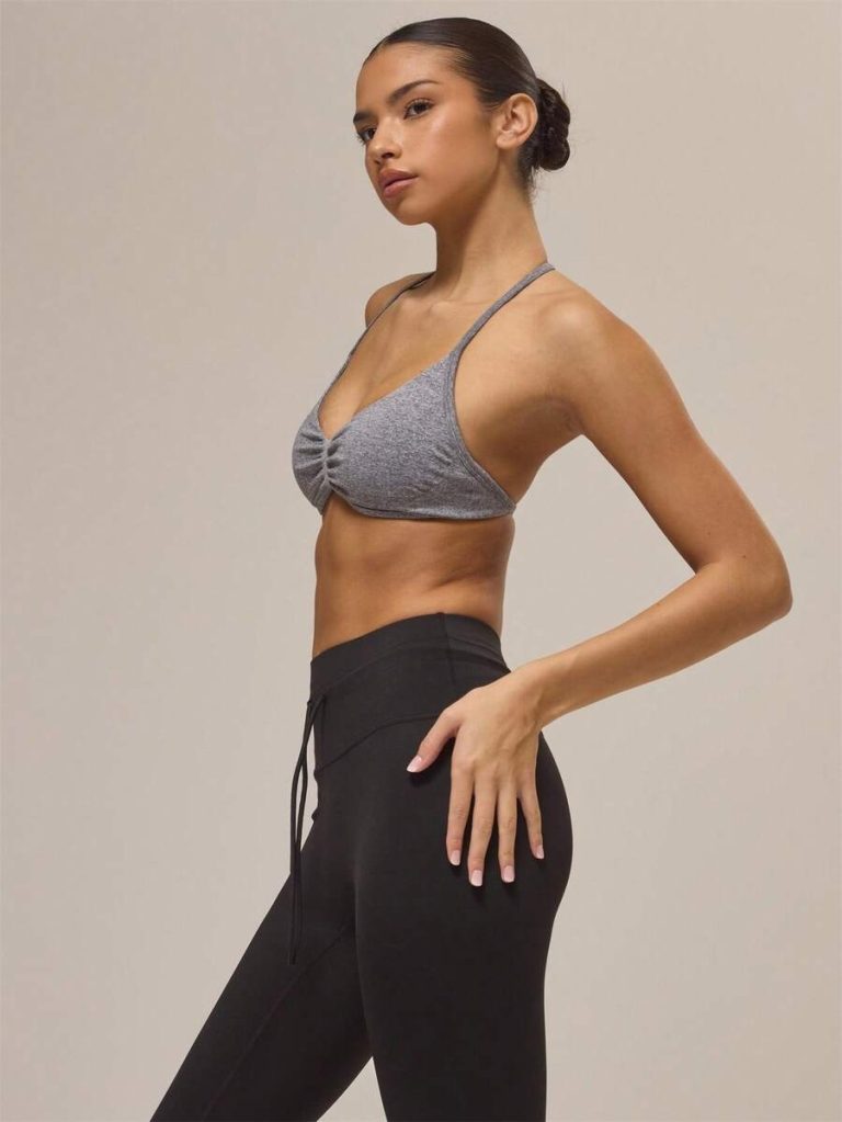 Musera Sport Solid Ruched Bust Open Back Halter Sports Bra , Active Comfy Workout Gym Running Run Clubpadel, Tennis, Pickleball - Image 40