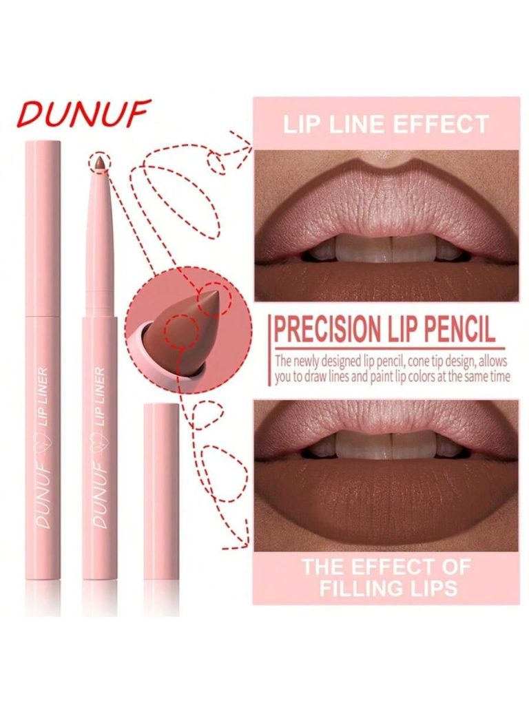 DUNUF 1 Pcs Skin-Friendly Long-Lasting Lip Liner Waterproof, Sweat Resistant, Easy To Color, Fast To Fade, Easy To Carry Rich Colors, Choose A Variety Of Beautiful Packaging Makeup Gifts - Image 3