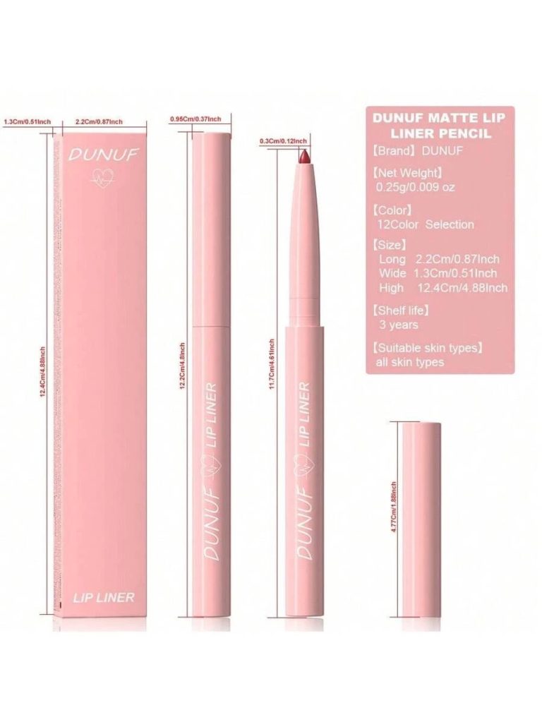 DUNUF 1 Pcs Skin-Friendly Long-Lasting Lip Liner Waterproof, Sweat Resistant, Easy To Color, Fast To Fade, Easy To Carry Rich Colors, Choose A Variety Of Beautiful Packaging Makeup Gifts - Image 5