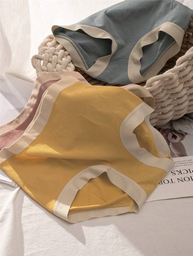6pcs Women's Seamless High Waist Triangle Panties, Assorted Colors - Image 5