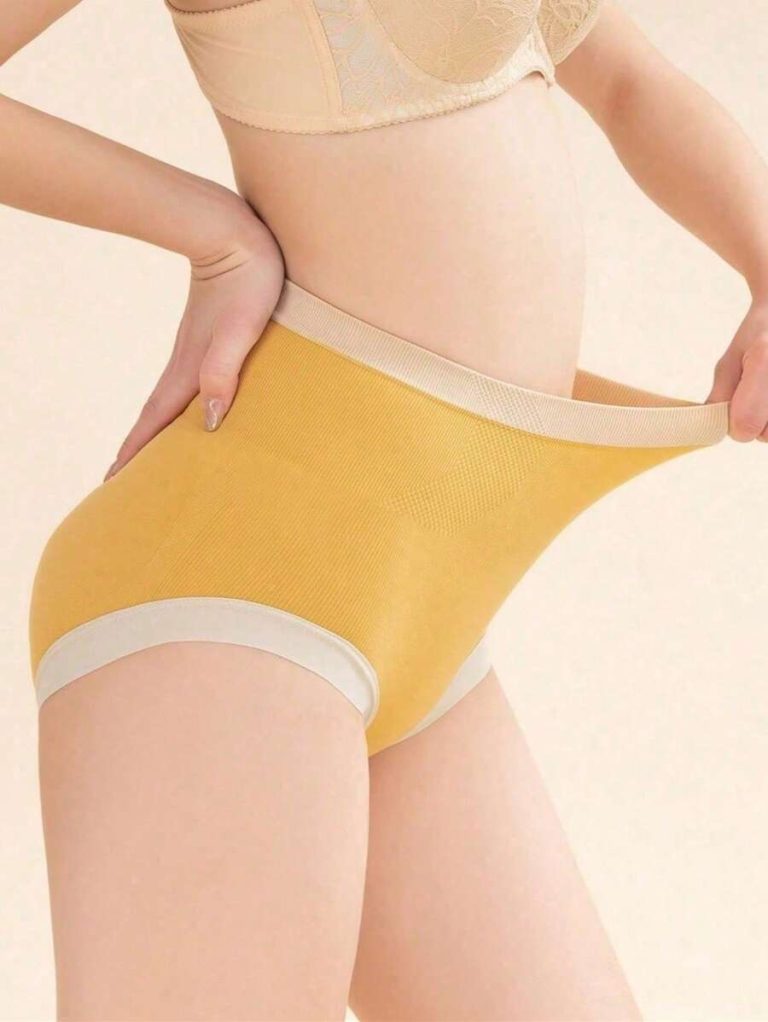 6pcs Women's Seamless High Waist Triangle Panties, Assorted Colors - Image 6