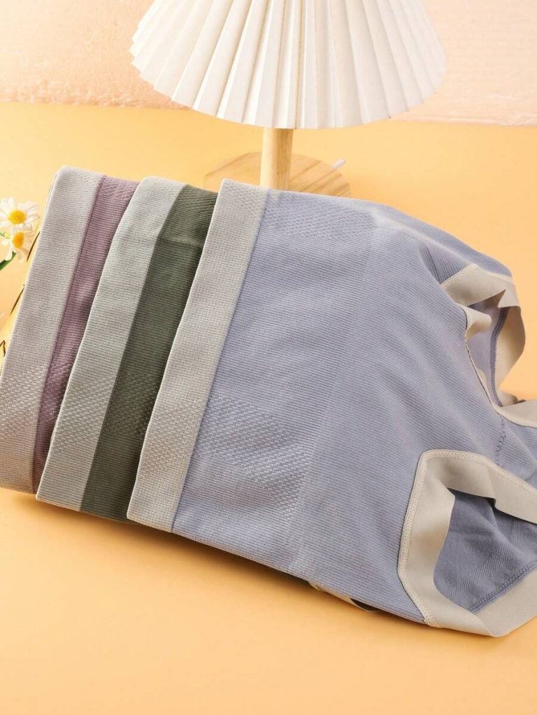 6pcs Women's Seamless High Waist Triangle Panties, Assorted Colors - Image 16