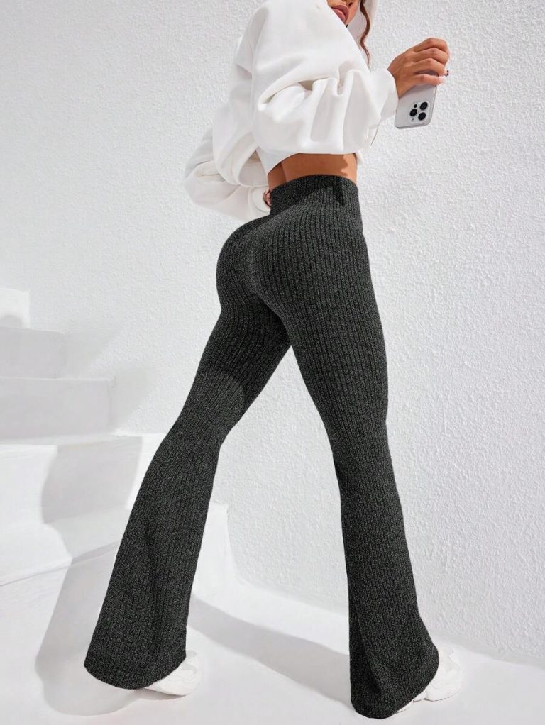 Studio SHEIN Sport 2pcs Seamless Sports Yoga Leggings Workout Leggings Ribbed Leggings Yoga Pants Ribbed Knit Leggings Wide Leg Leggings Knitted Leggings Flare Leggings Ribbed Wide Leg Leggings Flare Ribbed Leggings Leg Warmers Women Slouch Socks Women Thigh High Socks - Image 13