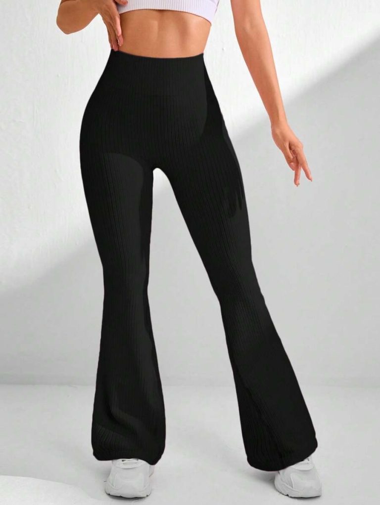 Studio SHEIN Sport 2pcs Seamless Sports Yoga Leggings Workout Leggings Ribbed Leggings Yoga Pants Ribbed Knit Leggings Wide Leg Leggings Knitted Leggings Flare Leggings Ribbed Wide Leg Leggings Flare Ribbed Leggings Leg Warmers Women Slouch Socks Women Thigh High Socks - Image 19