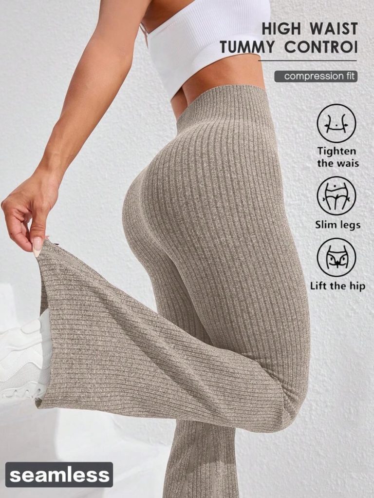 Studio SHEIN Sport 2pcs Seamless Sports Yoga Leggings Workout Leggings Ribbed Leggings Yoga Pants Ribbed Knit Leggings Wide Leg Leggings Knitted Leggings Flare Leggings Ribbed Wide Leg Leggings Flare Ribbed Leggings Leg Warmers Women Slouch Socks Women Thigh High Socks - Image 54