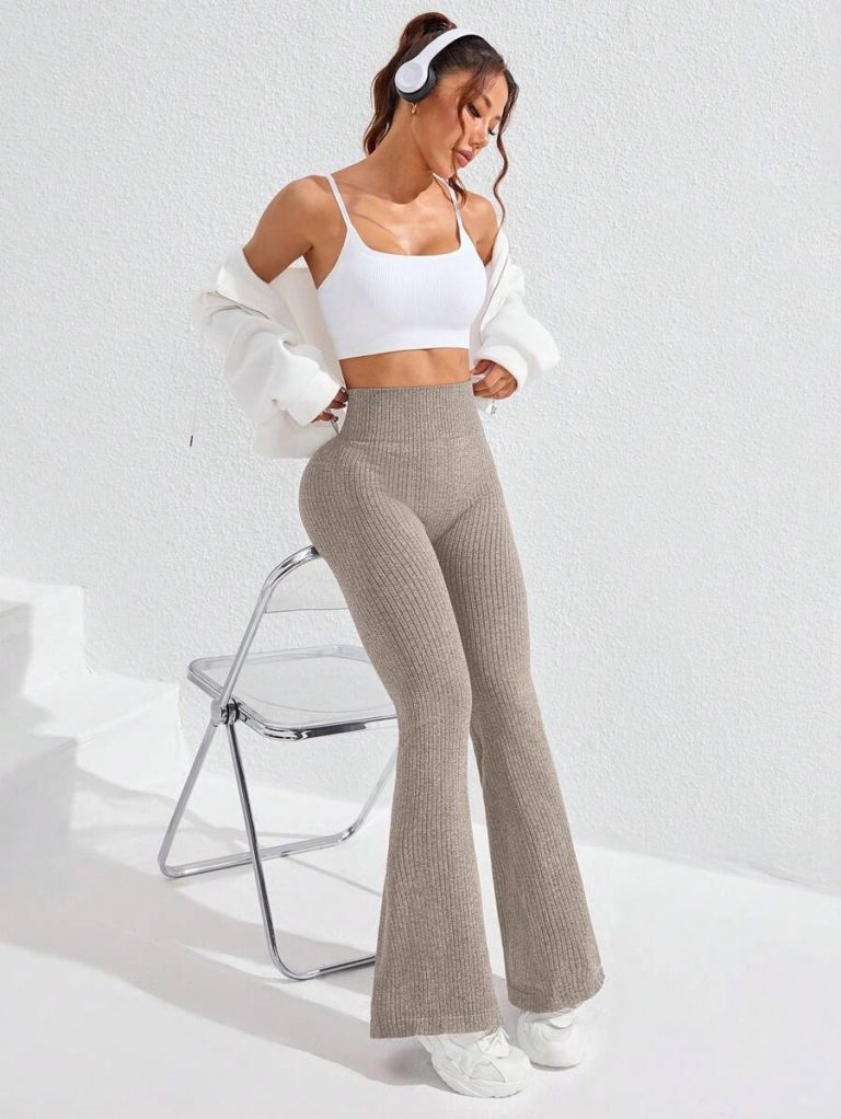 Studio SHEIN Sport 2pcs Seamless Sports Yoga Leggings Workout Leggings Ribbed Leggings Yoga Pants Ribbed Knit Leggings Wide Leg Leggings Knitted Leggings Flare Leggings Ribbed Wide Leg Leggings Flare Ribbed Leggings Leg Warmers Women Slouch Socks Women Thigh High Socks - Image 56