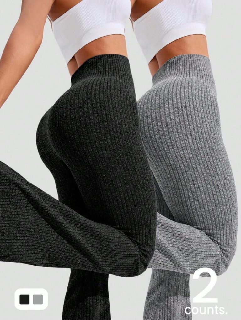 Studio SHEIN Sport 2pcs Seamless Sports Yoga Leggings Workout Leggings Ribbed Leggings Yoga Pants Ribbed Knit Leggings Wide Leg Leggings Knitted Leggings Flare Leggings Ribbed Wide Leg Leggings Flare Ribbed Leggings Leg Warmers Women Slouch Socks Women Thigh High Socks - Image 98