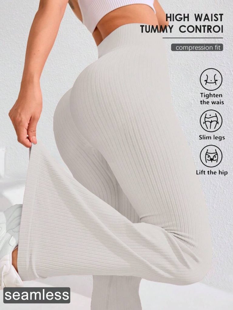 Studio SHEIN Sport 2pcs Seamless Sports Yoga Leggings Workout Leggings Ribbed Leggings Yoga Pants Ribbed Knit Leggings Wide Leg Leggings Knitted Leggings Flare Leggings Ribbed Wide Leg Leggings Flare Ribbed Leggings Leg Warmers Women Slouch Socks Women Thigh High Socks - Image 105