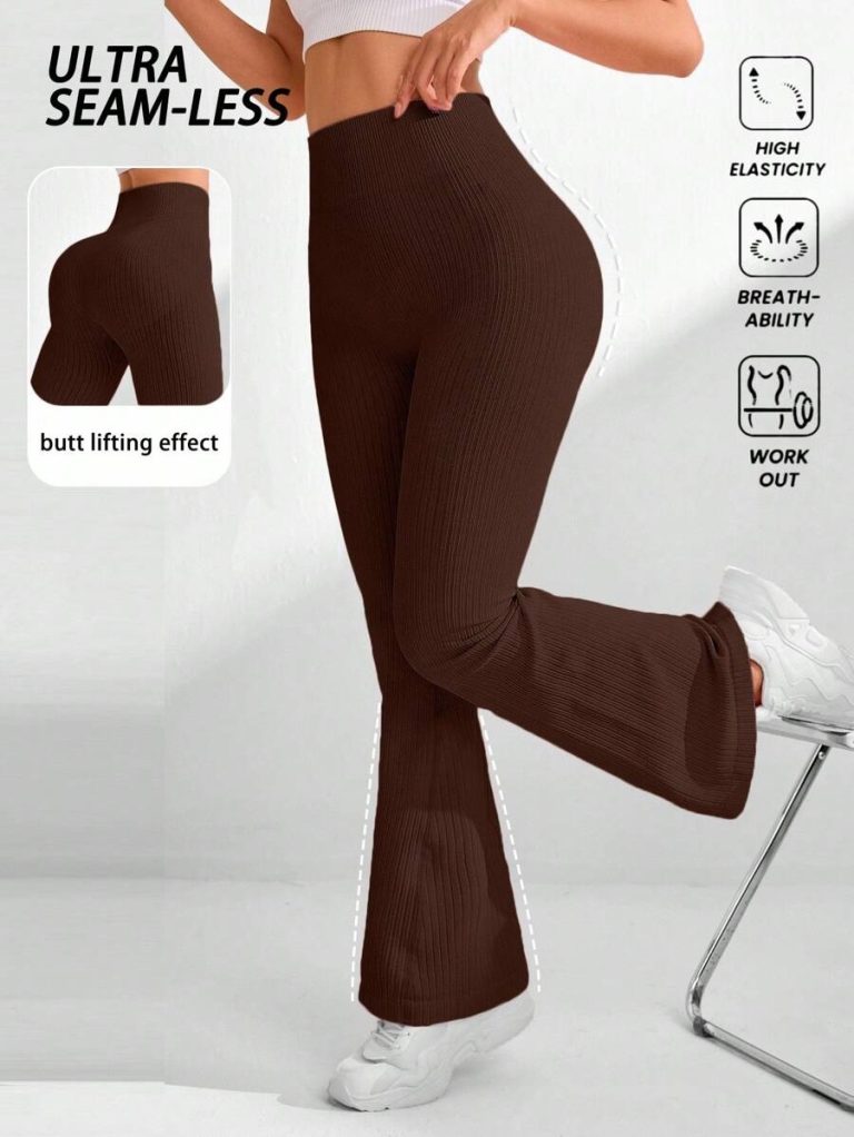 Studio SHEIN Sport 2pcs Seamless Sports Yoga Leggings Workout Leggings Ribbed Leggings Yoga Pants Ribbed Knit Leggings Wide Leg Leggings Knitted Leggings Flare Leggings Ribbed Wide Leg Leggings Flare Ribbed Leggings Leg Warmers Women Slouch Socks Women Thigh High Socks - Image 130