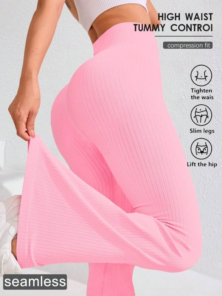 Studio SHEIN Sport 2pcs Seamless Sports Yoga Leggings Workout Leggings Ribbed Leggings Yoga Pants Ribbed Knit Leggings Wide Leg Leggings Knitted Leggings Flare Leggings Ribbed Wide Leg Leggings Flare Ribbed Leggings Leg Warmers Women Slouch Socks Women Thigh High Socks - Image 132