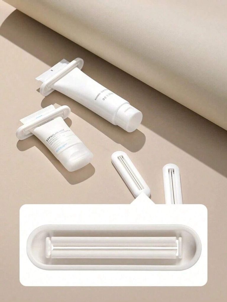 2pcs Manual Hand Cream Dispenser, Facial Cleanser, Toothpaste Squeezer, Japanese Style New Slouchy Creative Toothpaste Holders For Bathroom, Minimalist Design,Makeup,Cheap,Room Decor,Vanity,Travel,Bedroom,Makeup Accessories - Image 4