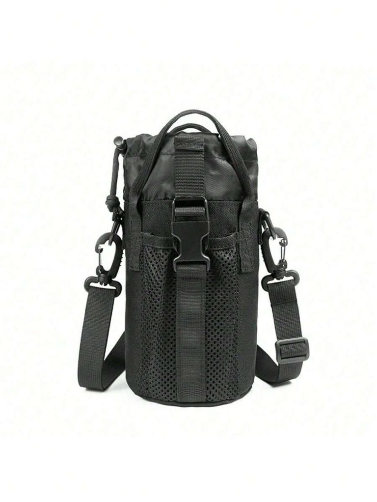 1Pc Nylon Water Bottle Carrier With Adjustable Shoulder Strap, Insulated Outdoor Hiking Camping Travel Accessory With Zippered Pockettravel Organizer Small Suitcase Accessories Home Cruise Essentials Travel Bag Mini Portable Travel Organizer Portable Holiday Organizer Great For Hiking And Outdoor Activities, With A Versatile Front Pocket Design For Easy Portability The Perfect Gift - Image 11