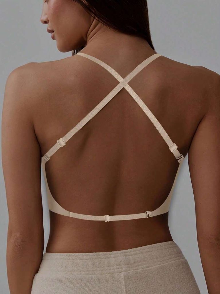 1/2 Pcs Seamless Backless Wireless Bra - 3-Way Cross-Back Design, Removable Pads & Adjustable Straps, Elegant Everyday Undergarment For Women, Comfortable Undergarment, Sleek Underwear, Smooth Texture - Image 5