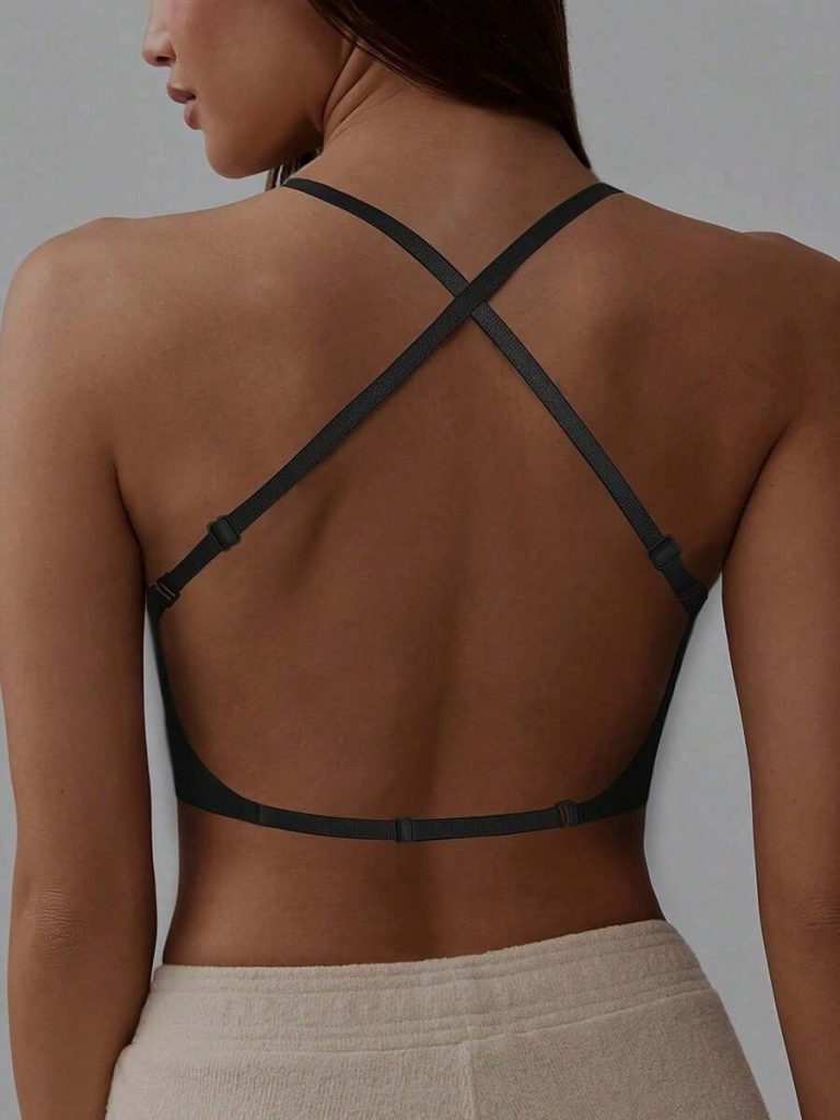 1/2 Pcs Seamless Backless Wireless Bra - 3-Way Cross-Back Design, Removable Pads & Adjustable Straps, Elegant Everyday Undergarment For Women, Comfortable Undergarment, Sleek Underwear, Smooth Texture - Image 9