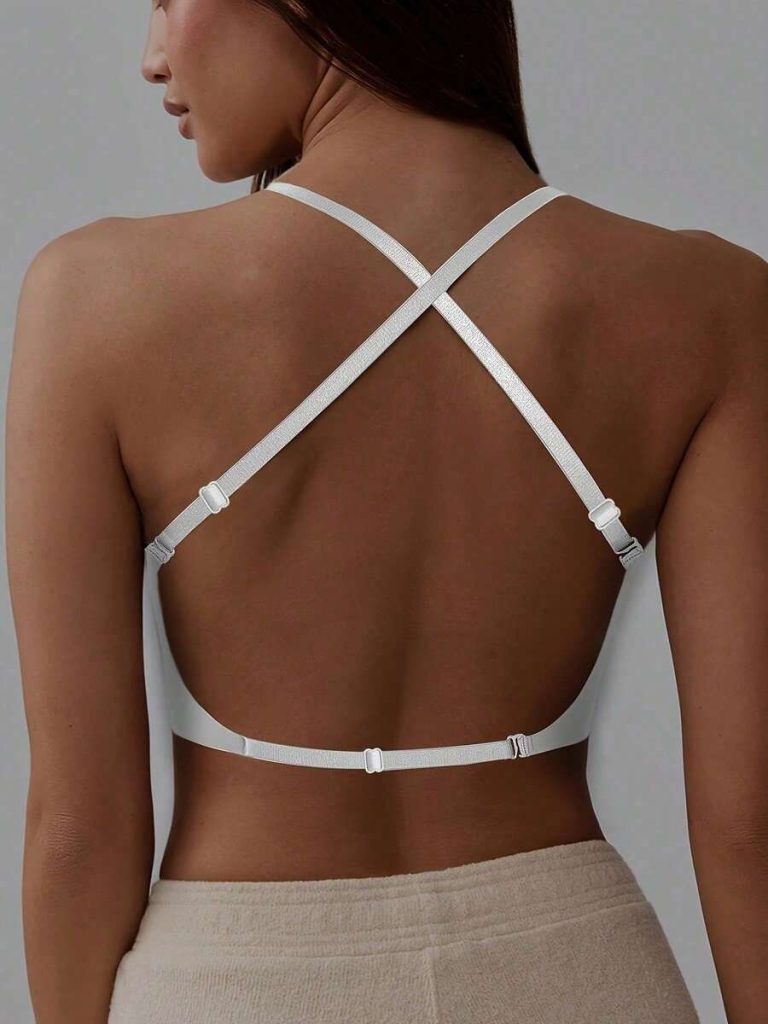 1/2 Pcs Seamless Backless Wireless Bra - 3-Way Cross-Back Design, Removable Pads & Adjustable Straps, Elegant Everyday Undergarment For Women, Comfortable Undergarment, Sleek Underwear, Smooth Texture - Image 25