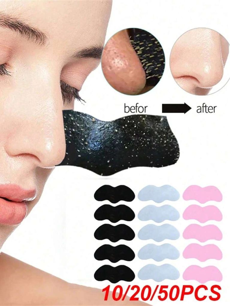 100/50/20/10/1 Black And White Nose Strips (Must Be Moistened Before Use) Natural Charcoal Blackhead Remover Cleansing Strips Unisex Large Self-Adhesive Nose Strips For Travel - Image 4