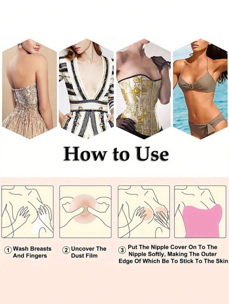 12pcs Reusable Nipple Covers, Strapless Invisible Self-Adhesive Breast Lift Pasties, Women's Lingerie & Underwear Accessories - Image 6
