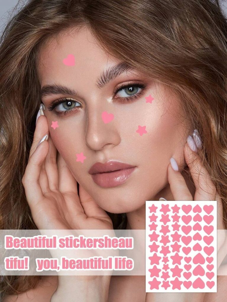 255pcs Pink, Black, White, Blue, Purple, Green, Star E-Star Facial Stickers, A Must-Have For Taking Photos, Facial Painting, Suitable For Various Parties, Gatherings, And Fun Activities. 102/51,Makeup,Cheap,Room Decor,Vanity,Travel,Bedroom,Makeup Accessories - Image 11