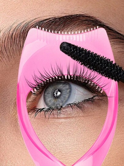 1pc 3-In-1 Eye Makeup Tool, Including Magic Mascara Comb, Eyeliner Stencil And Applicator Guide Card, Reusable Makeup Assistant For Perfect Eyelashes And Eyeliner Application,Makeup,Cheap,Room Decor,Vanity,Travel,Bedroom,Makeup Accessories
