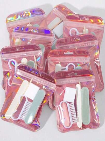 10/8/5/3/1pack ,Manicure And Pedicure Set, Mini Nail File And Orange Nail Stick Set, Double-Sided Nail File, Wooden Cuticle Pusher, Nail Cleaning Tools, Nail Stick, Nail Art Brush,Nail Tech Supplies For DIY Nail Polishing Care