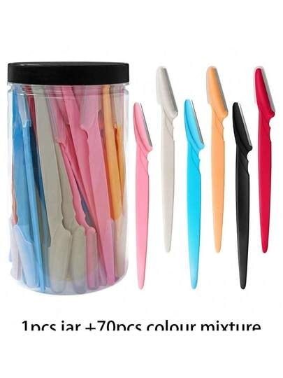 Set Multicolor Grooming Eyebrow Razor & Shaver Set, Eyebrow Trimmer & Shaver, Exfoliating Dermaplaning Tool, Body Hair Removal Trimmer And Face & Eyebrow Razor Set Long Handle Blade With Precision Cover Women Eyebrow Shaping Tools Suitable For Or Travel Use Multi-Function Eyebrow Trimmer, Sharp Stainless Steel Eyebrow Tools With Cover, For Eyebrow, Lip, Leg Hair & Gentle Effective Removal