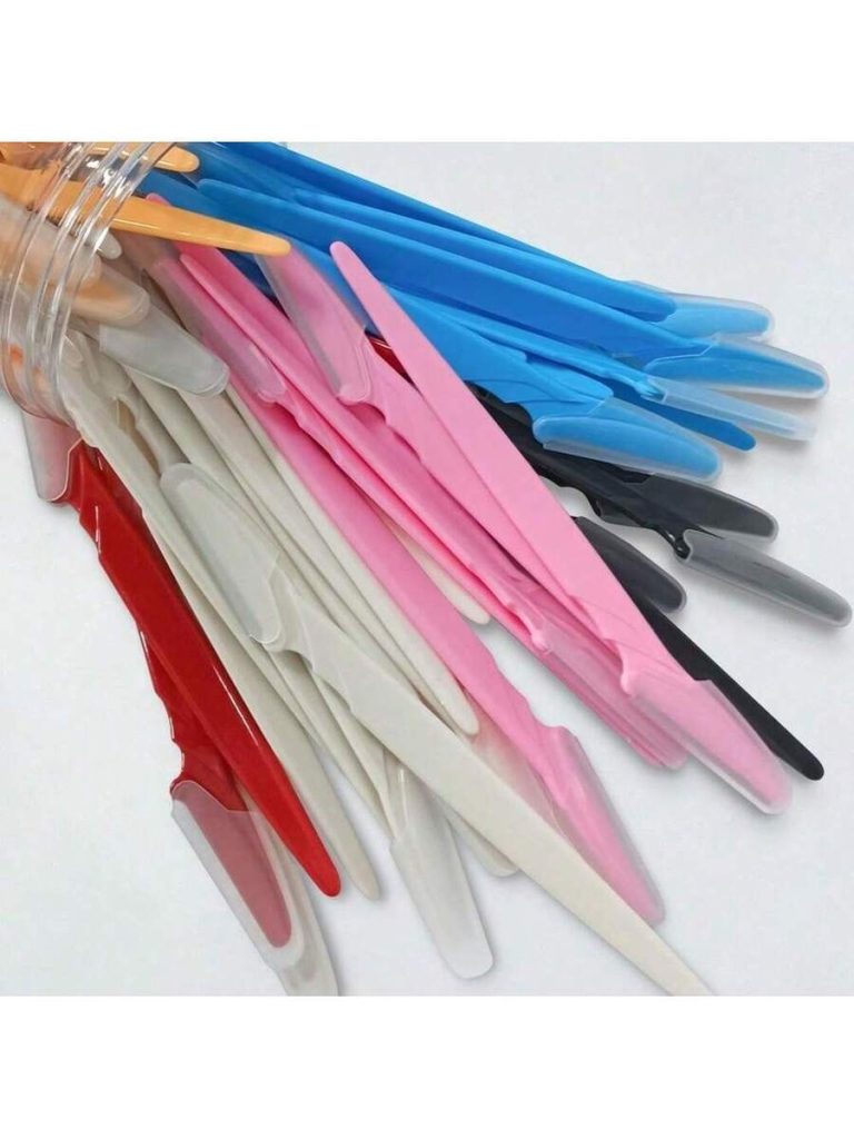 Set Multicolor Grooming Eyebrow Razor & Shaver Set, Eyebrow Trimmer & Shaver, Exfoliating Dermaplaning Tool, Body Hair Removal Trimmer And Face & Eyebrow Razor Set Long Handle Blade With Precision Cover Women Eyebrow Shaping Tools Suitable For Or Travel Use Multi-Function Eyebrow Trimmer, Sharp Stainless Steel Eyebrow Tools With Cover, For Eyebrow, Lip, Leg Hair & Gentle Effective Removal - Image 6