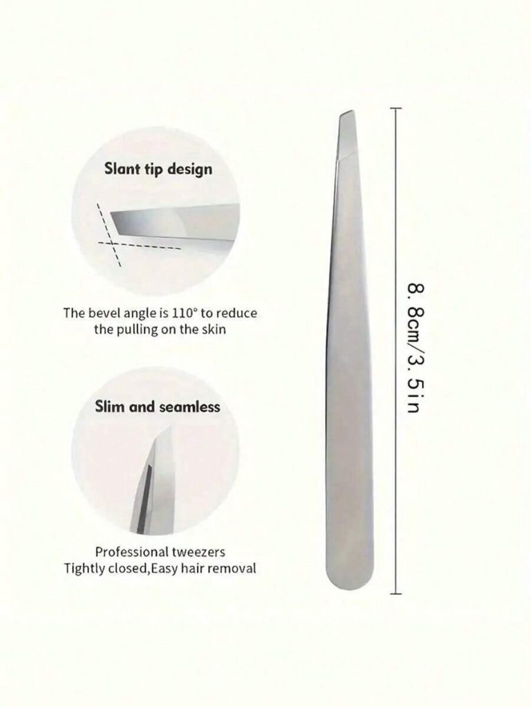 1pc Professional Stainless Steel Eyebrow Tweezers, Precise Hair Removal - Suitable And Ingrown Hair, Debris And Blackheads, Alcohol-, Unisex,Makeup,Cheap,Room Decor,Vanity,Travel,Bedroom,Makeup Accessories,Tweezers - Image 3