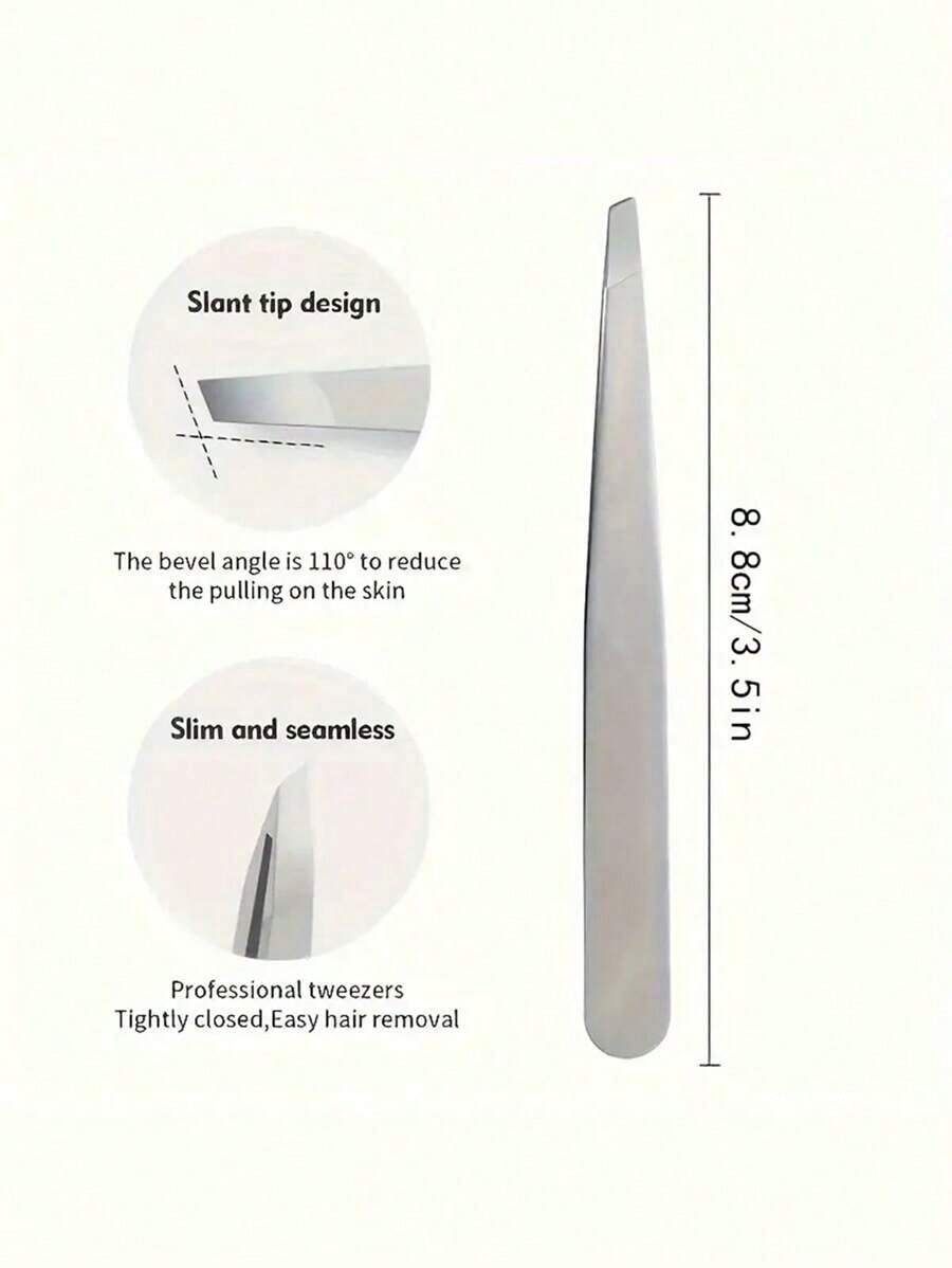 1pc Professional Stainless Steel Eyebrow Tweezers, Precise Hair Removal - Suitable And Ingrown Hair, Debris And Blackheads, Alcohol-, Unisex,Makeup,Cheap,Room Decor,Vanity,Travel,Bedroom,Makeup Accessories,Tweezers - Image 3