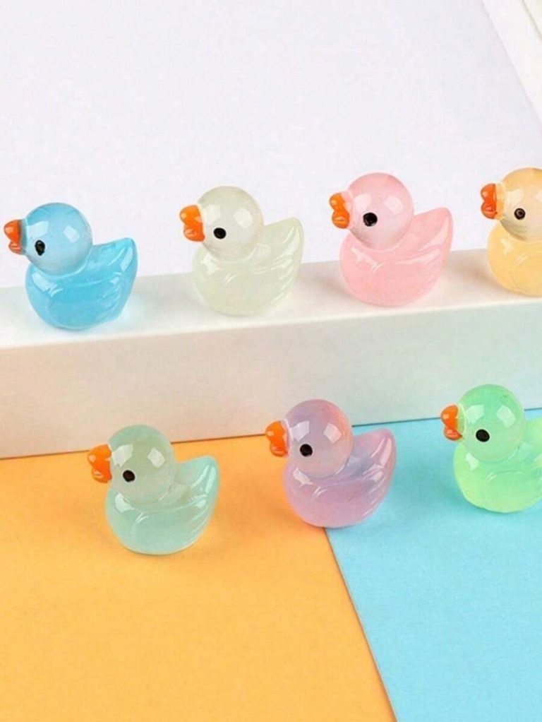 10/30/50pcs DIY Mini Yellow Duck, Glowing Mini Resin Yellow Duck, Mini Toy, Glowing Small Animal In The Dark, Suitable For Holiday Gifts, Sock Gifts, Party Gifts, Prank Games, Landscape Gardens - Image 3