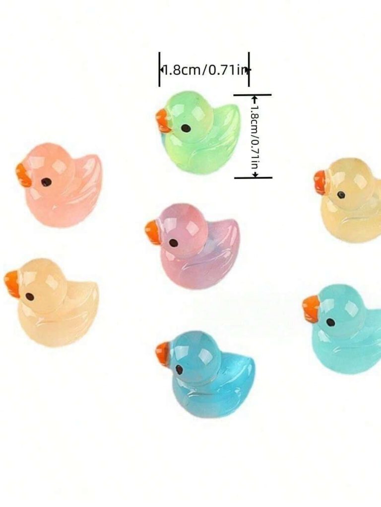 10/30/50pcs DIY Mini Yellow Duck, Glowing Mini Resin Yellow Duck, Mini Toy, Glowing Small Animal In The Dark, Suitable For Holiday Gifts, Sock Gifts, Party Gifts, Prank Games, Landscape Gardens - Image 5