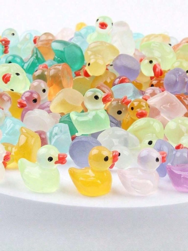 10/30/50pcs DIY Mini Yellow Duck, Glowing Mini Resin Yellow Duck, Mini Toy, Glowing Small Animal In The Dark, Suitable For Holiday Gifts, Sock Gifts, Party Gifts, Prank Games, Landscape Gardens - Image 7