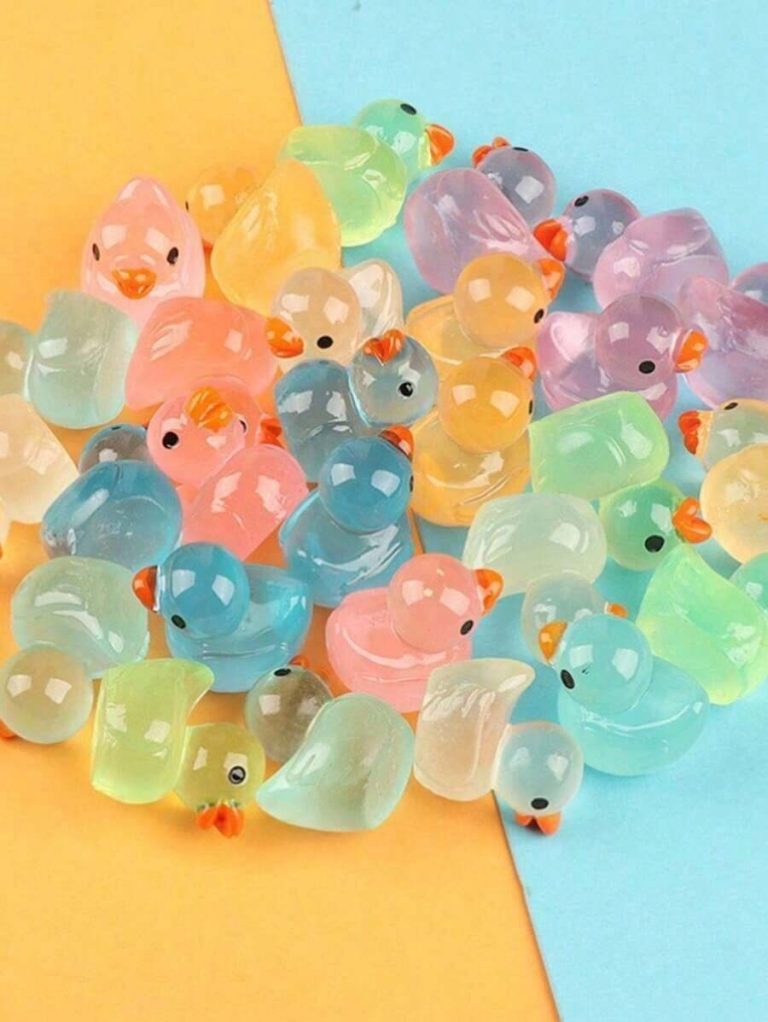 10/30/50pcs DIY Mini Yellow Duck, Glowing Mini Resin Yellow Duck, Mini Toy, Glowing Small Animal In The Dark, Suitable For Holiday Gifts, Sock Gifts, Party Gifts, Prank Games, Landscape Gardens - Image 9