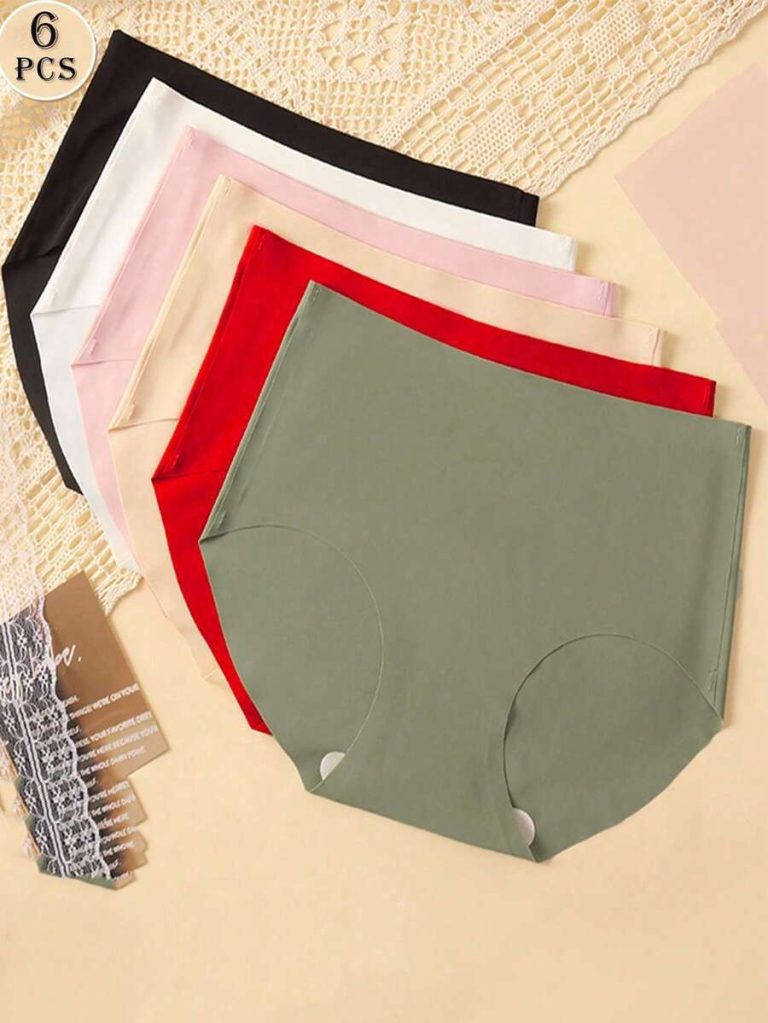 6pcs/Pack Women's Seamless Mid-Rise Invisible Underwear, Shapewear - Image 9