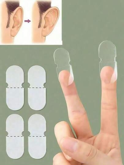 60An Invisible Fairy Ear Patch, Anti-Allergy Support Patch, Suitable For Role-Playing And Facial Shaping. A Transparent Vertical Straightener For Both Men And Women. Invisible Hypoallergenic Silicone Fairy Ear Lift Patch, Transparent Anti-Sagging Ear Lift Patch, Suitable For Role-Playing, Role-Playing And Parties. Odorless Support Patch, Used For Shaping Facial Contours,Makeup,Cheap,Room Decor,Vanity,Travel,Bedroom,Makeup Accessories