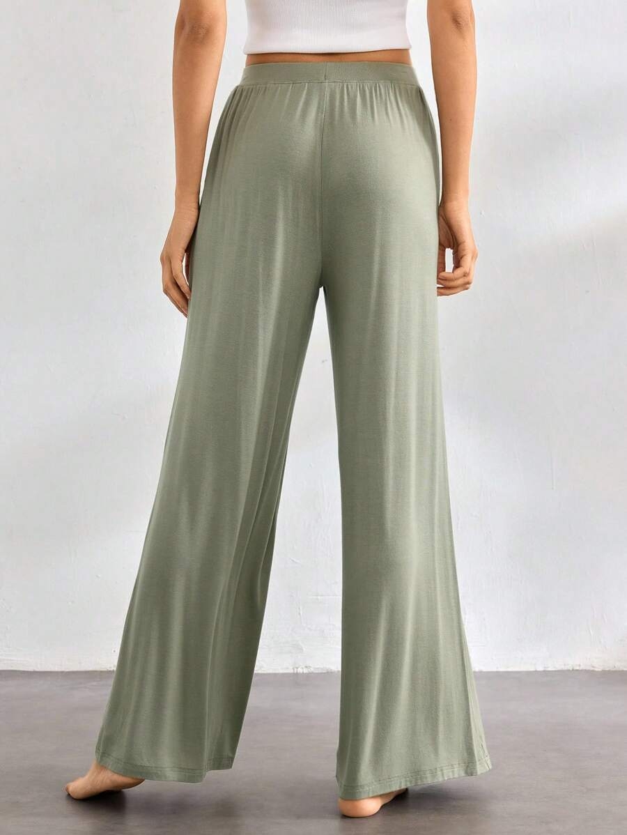 Ocili Leisure Comfortable Rayon Wide Leg Casual Pants-Melange Gray Holiday Season, Fall - Image 3