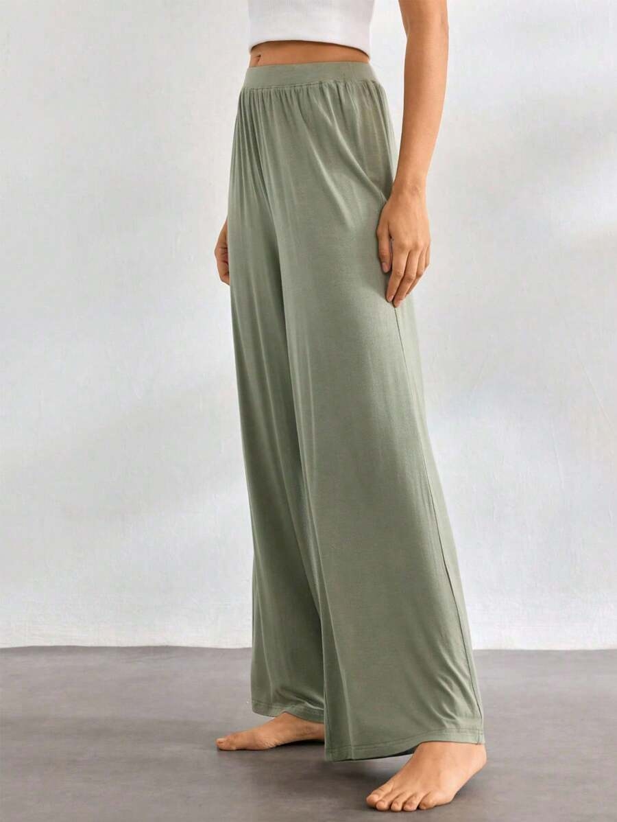 Ocili Leisure Comfortable Rayon Wide Leg Casual Pants-Melange Gray Holiday Season, Fall - Image 5