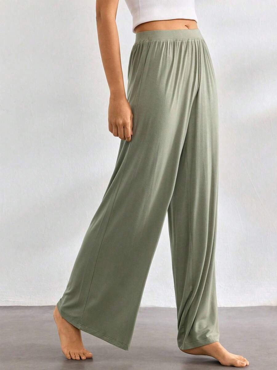 Ocili Leisure Comfortable Rayon Wide Leg Casual Pants-Melange Gray Holiday Season, Fall - Image 6