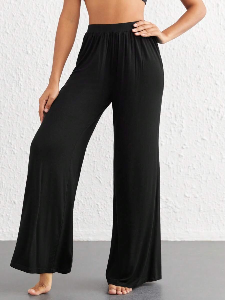 Ocili Leisure Comfortable Rayon Wide Leg Casual Pants-Melange Gray Holiday Season, Fall - Image 12