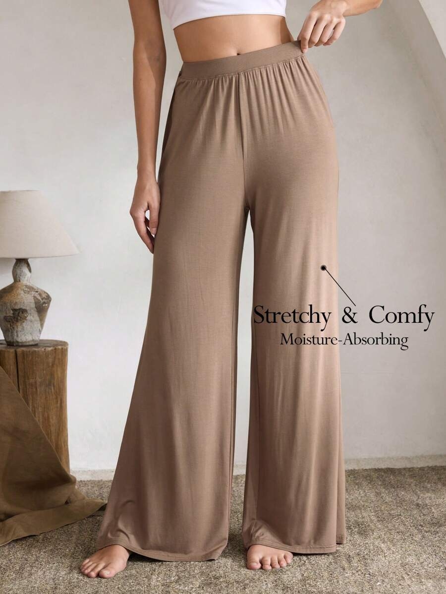 Ocili Leisure Comfortable Rayon Wide Leg Casual Pants-Melange Gray Holiday Season, Fall - Image 14