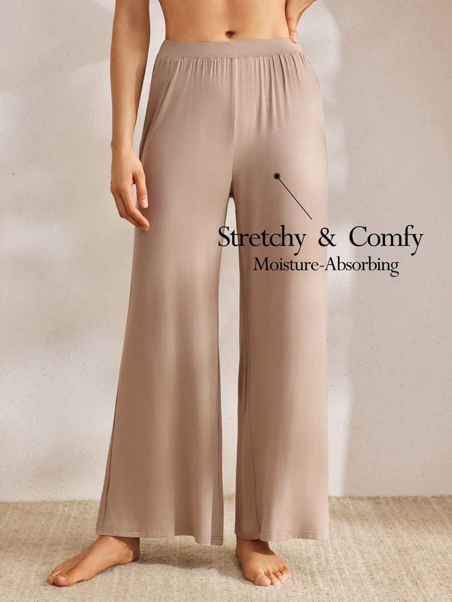Ocili Leisure Comfortable Rayon Wide Leg Casual Pants-Melange Gray Holiday Season, Fall - Image 20